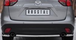 11 549 р. Одинарная защита заднего бампера из трубы диаметром 42 мм SLITKOFF  Mazda CX-5  KE (2011-2017) дорестайлинг, рестайлинг  с доставкой в г. Пермь. Увеличить фотографию 5