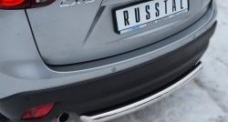 12 949 р. Одинарная защита заднего бампера из трубы диаметром 63 мм SLITKOFF  Mazda CX-5  KE (2011-2017) дорестайлинг, рестайлинг  с доставкой в г. Пермь. Увеличить фотографию 3