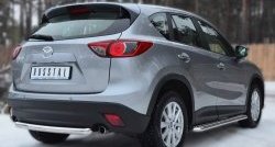 Одинарная защита заднего бампера из трубы диаметром 63 мм SLITKOFF Mazda CX-5  KE (2011-2017) дорестайлинг, рестайлинг