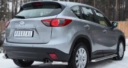 16 899 р. Защита заднего бампера (Ø63 мм уголки, нержавейка) SLITKOFF  Mazda CX-5  KE (2011-2017) дорестайлинг, рестайлинг  с доставкой в г. Пермь. Увеличить фотографию 4