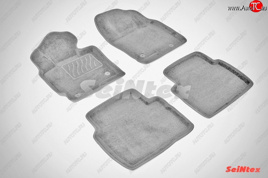 6 709 р. Износостойкие коврики в салон 3D Seintex (серые, компл) Mazda CX-5 KE дорестайлинг (2011-2014)  с доставкой в г. Пермь