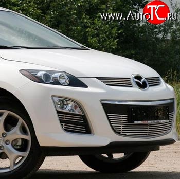 5 849 р. Декоративная вставка воздухозаборника Novline (d16 мм) Mazda CX-7 ER рестайлинг (2010-2012)  с доставкой в г. Пермь