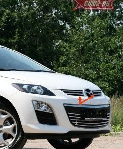 Декоративные элементы решетки радиатора Souz-96 (d16) Mazda CX-7  ER (2010-2012) рестайлинг