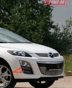 Декоративные элементы боковых в боковые воздуховодыов бампера Souz-96 (d10) Mazda CX-7  ER (2010-2012) рестайлинг