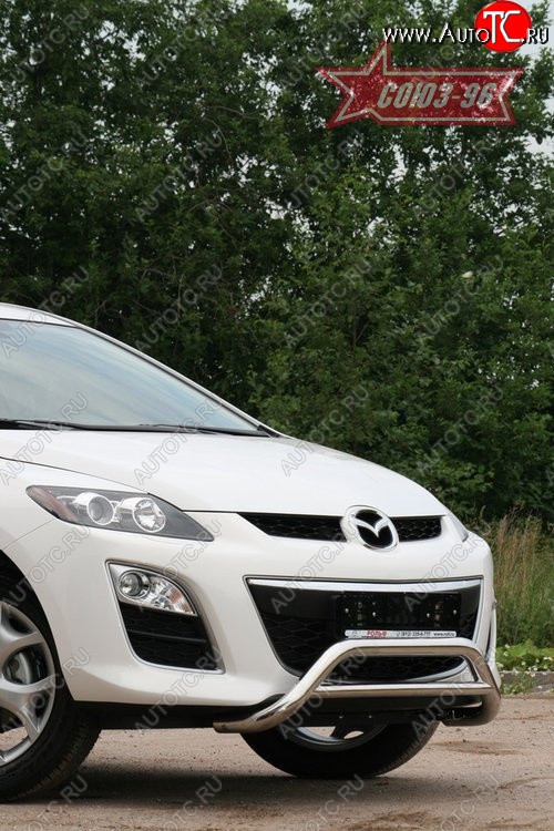 14 039 р. Защита переднего бампера Souz-96 (d60)  Mazda CX-7  ER (2010-2012) рестайлинг  с доставкой в г. Пермь