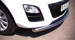 15 999 р. Одинарная защита переднего бампера диаметром 63 мм SLITKOFF  Mazda CX-7  ER (2010-2012) рестайлинг  с доставкой в г. Пермь. Увеличить фотографию 2