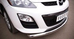 15 349 р. Одинарная защита переднего бампера диаметром 76 мм SLITKOFF  Mazda CX-7  ER (2010-2012) рестайлинг  с доставкой в г. Пермь. Увеличить фотографию 2
