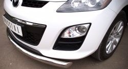 15 349 р. Одинарная защита переднего бампера диаметром 76 мм SLITKOFF  Mazda CX-7  ER (2010-2012) рестайлинг  с доставкой в г. Пермь. Увеличить фотографию 3