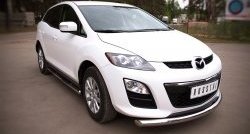 15 349 р. Одинарная защита переднего бампера диаметром 76 мм SLITKOFF  Mazda CX-7  ER (2010-2012) рестайлинг  с доставкой в г. Пермь. Увеличить фотографию 4