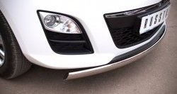 11 949 р. Защита переднего бампера (Ø75х42 мм, нержавейка) Russtal Mazda CX-7 ER рестайлинг (2010-2012)  с доставкой в г. Пермь. Увеличить фотографию 2