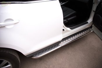 17 849 р. Широкая защита порогов с трубой диаметром 42 мм Russtal v3 Mazda CX-7 ER рестайлинг (2010-2012)  с доставкой в г. Пермь. Увеличить фотографию 3