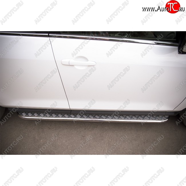 17 849 р. Широкая защита порогов с трубой диаметром 42 мм Russtal v3 Mazda CX-7 ER рестайлинг (2010-2012)  с доставкой в г. Пермь