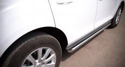 70 999 р. Защита порогов из круглой трубы диаметром 63 мм Russtal Mazda CX-7 ER рестайлинг (2010-2012) (Защита порогов с со скосами на торцах (вариант 1))  с доставкой в г. Пермь. Увеличить фотографию 2