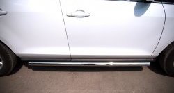 70 999 р. Защита порогов из круглой трубы диаметром 63 мм Russtal Mazda CX-7 ER рестайлинг (2010-2012) (Защита порогов с со скосами на торцах (вариант 1))  с доставкой в г. Пермь. Увеличить фотографию 3
