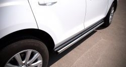 70 999 р. Защита порогов из круглой трубы диаметром 63 мм Russtal Mazda CX-7 ER рестайлинг (2010-2012) (Защита порогов с со скосами на торцах (вариант 1))  с доставкой в г. Пермь. Увеличить фотографию 5