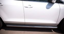 70 999 р. Защита порогов из круглой трубы диаметром 63 мм Russtal Mazda CX-7 ER рестайлинг (2010-2012) (Защита порогов с со скосами на торцах (вариант 1))  с доставкой в г. Пермь. Увеличить фотографию 7