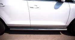 70 999 р. Защита порогов из круглой трубы диаметром 63 мм Russtal Mazda CX-7 ER рестайлинг (2010-2012) (Защита порогов с со скосами на торцах (вариант 1))  с доставкой в г. Пермь. Увеличить фотографию 11