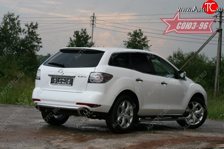 12 059 р. Защита заднего бампера Souz-96 (d60) Mazda CX-7 ER рестайлинг (2010-2012)  с доставкой в г. Пермь