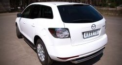 14 799 р. Одинарная защита заднего бампера из трубы диаметром 63 мм SLITKOFF Mazda CX-7 ER рестайлинг (2010-2012)  с доставкой в г. Пермь. Увеличить фотографию 4