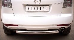 15 249 р. Одинарная защита заднего бампера из трубы диаметром 76 мм SLITKOFF Mazda CX-7 ER рестайлинг (2010-2012)  с доставкой в г. Пермь. Увеличить фотографию 2
