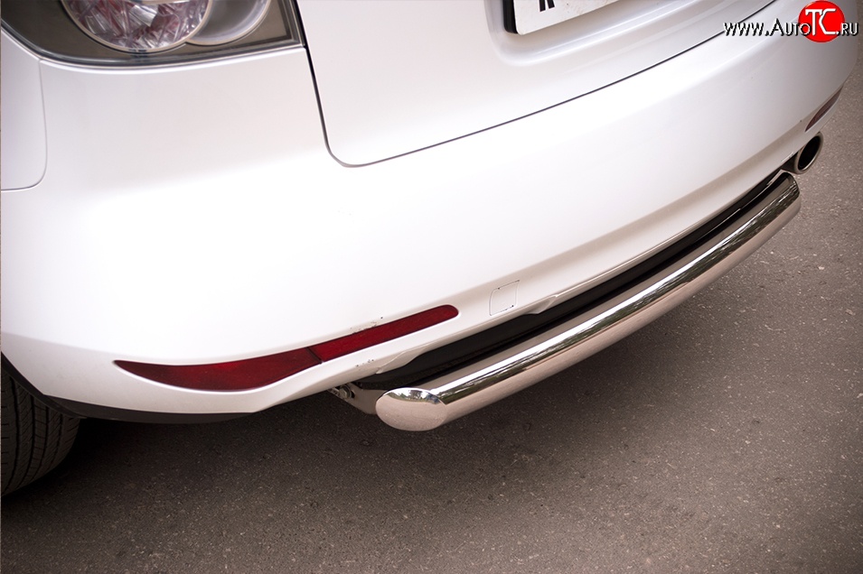 15 249 р. Одинарная защита заднего бампера из трубы диаметром 76 мм SLITKOFF Mazda CX-7 ER рестайлинг (2010-2012)  с доставкой в г. Пермь