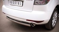 12 999 р. Защита заднего бампера (Ø75x42 мм, нержавейка) Russtal Mazda CX-7 ER рестайлинг (2010-2012)  с доставкой в г. Пермь. Увеличить фотографию 3