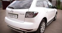 12 999 р. Защита заднего бампера (Ø75x42 мм, нержавейка) Russtal Mazda CX-7 ER рестайлинг (2010-2012)  с доставкой в г. Пермь. Увеличить фотографию 4