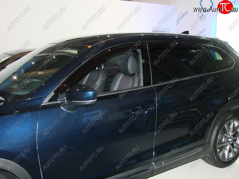 4 499 р. Дефлектора окон SIM  Mazda CX-9  TB (2007-2015) дорестайлинг, 1-ый рестайлинг, 2-ой рестайлинг  с доставкой в г. Пермь