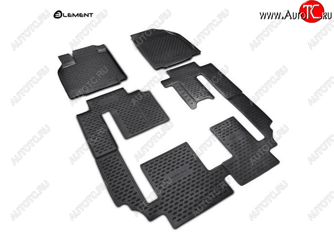 4 199 р. Комплект 3D ковриков салона Element (полиуретан)  Mazda CX-9  TB (2007-2015) дорестайлинг, 1-ый рестайлинг, 2-ой рестайлинг (Черные)  с доставкой в г. Пермь