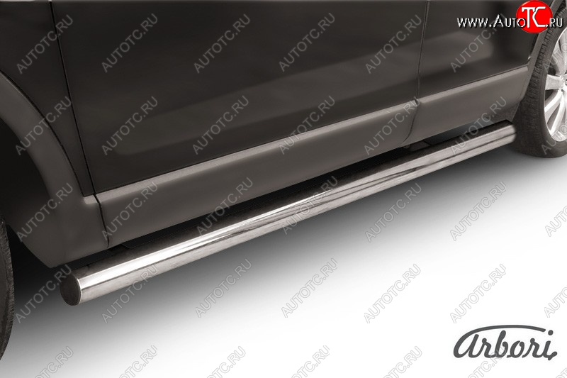12 509 р. Защита штатных порогов Arbori (нержавейка, d76 mm). Mazda CX-9 TB дорестайлинг (2007-2009)  с доставкой в г. Пермь