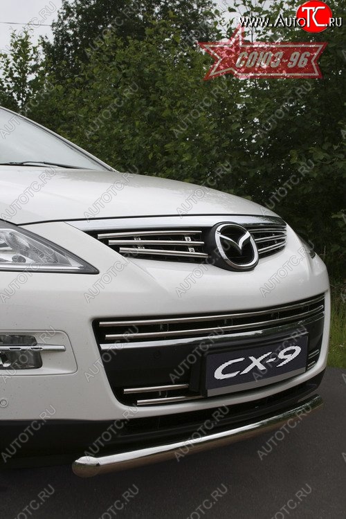9 224 р. Декоративные элементы решетки радиатора Souz-96 (d16)  Mazda CX-9  TB (2007-2009) дорестайлинг  с доставкой в г. Пермь