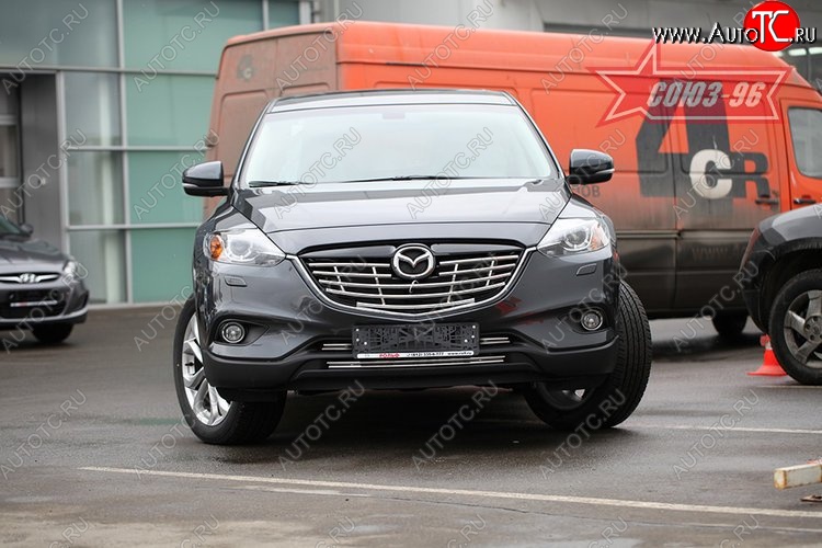 8 819 р. Декоративный элемент решетки радиатора Souz-96 (d16)  Mazda CX-9  TB (2007-2015) дорестайлинг, 2-ой рестайлинг  с доставкой в г. Пермь