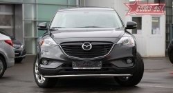 16 199 р. Защита переднего бампера одинарная Souz-96 Premium Long (d42)  Mazda CX-9  TB (2012-2015) 2-ой рестайлинг  с доставкой в г. Пермь. Увеличить фотографию 2