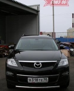 2 384 р. Защита переднего бампера одинарная Souz-96 (d60) Mazda CX-9 TB дорестайлинг (2007-2009)  с доставкой в г. Пермь. Увеличить фотографию 2