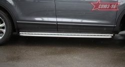 23 084 р. Защита порогов с листом рестайлинг Souz-96 (d42).  Mazda CX-9  TB (2007-2009) дорестайлинг  с доставкой в г. Пермь. Увеличить фотографию 2