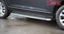 Защита порогов с листом рестайлинг Souz-96 (d60). Mazda CX-9  TB (2007-2009) дорестайлинг