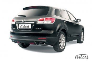 Защита заднего бампера Arbori (черная, 1 труба d57 mm). Mazda CX-9  TB (2007-2009) дорестайлинг
