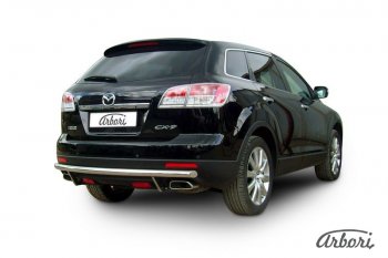 18 999 р. Защита заднего бампера Arbori (нержавейка, 1 труба d57 mm).  Mazda CX-9  TB (2007-2009) дорестайлинг  с доставкой в г. Пермь. Увеличить фотографию 2