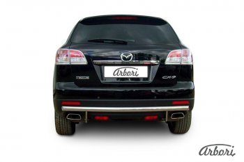 Защита заднего бампера Arbori (нержавейка, 1 труба d57 mm). Mazda CX-9  TB (2007-2009) дорестайлинг