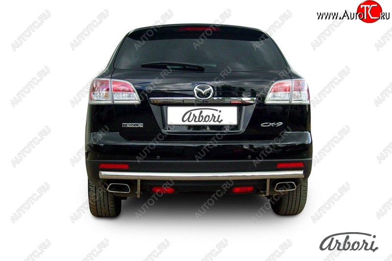 18 999 р. Защита заднего бампера Arbori (нержавейка, 1 труба d57 mm).  Mazda CX-9  TB (2007-2009) дорестайлинг  с доставкой в г. Пермь