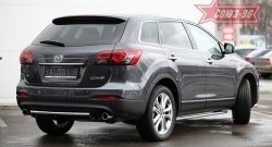 Защита заднего бампера из короткой трубы d42 Souz-96 Mazda CX-9  TB (2007-2009) дорестайлинг
