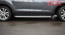 25 244 р. Защита порогов с листом рестайлинг Souz-96 (d60).  Mazda CX-9  TB (2007-2009) дорестайлинг  с доставкой в г. Пермь. Увеличить фотографию 3