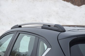 8 559 р. Рейлинги Petroil Tuning  Mazda CX-5  KE (2011-2017) дорестайлинг, рестайлинг (Цвет: серебристый муар)  с доставкой в г. Пермь. Увеличить фотографию 2