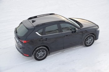 8 559 р. Рейлинги Petroil Tuning  Mazda CX-5  KE (2011-2017) дорестайлинг, рестайлинг (Цвет: черный муар)  с доставкой в г. Пермь. Увеличить фотографию 3