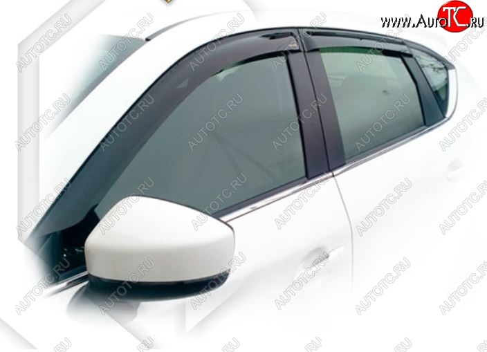 2 099 р. Дефлектора окон CA-Plastic Mazda CX-5 KF (2016-2025) (Classic полупрозрачный, Без хром.молдинга)  с доставкой в г. Пермь