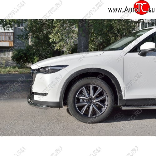 20 749 р. Защита переднего бампера (2 трубыØ63 и 42 мм, нержавейка) SLITKOFF Mazda CX-5 KF (2016-2025)  с доставкой в г. Пермь