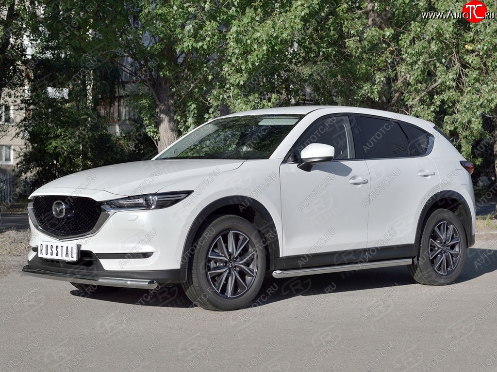 16 899 р. Одинарная защита переднего бампера SLITKOFF диаметром 63 мм Mazda CX-5 KF (2016-2025)  с доставкой в г. Пермь