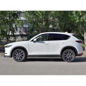 19 999 р. Защита порогов из круглой трубы диаметром 63 мм SLITKOFF v3  Mazda CX-5  KF (2016-2025)  с доставкой в г. Пермь. Увеличить фотографию 2