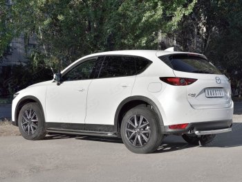 12 349 р. Защита заднего бампера (Ø63 мм дуга, нержавейка) SLITKOFF  Mazda CX-5  KF (2016-2025)  с доставкой в г. Пермь. Увеличить фотографию 4