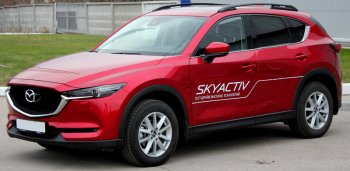 7 999 р. Рейлинги крыши АПС  Mazda CX-5  KF (2016-2025) (Черно-серые, без поперечин)  с доставкой в г. Пермь. Увеличить фотографию 2